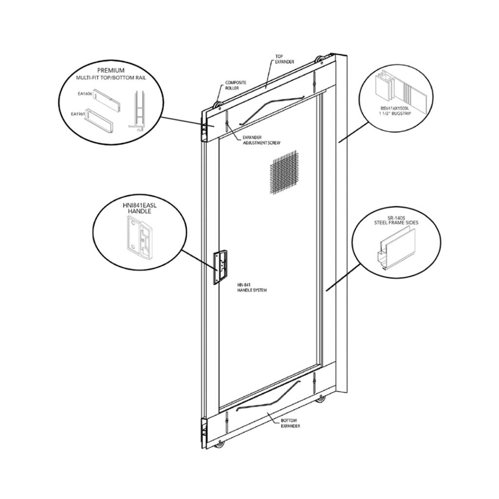 140SMFIT Premium MultiFit Patio Door RiteScreen Shop