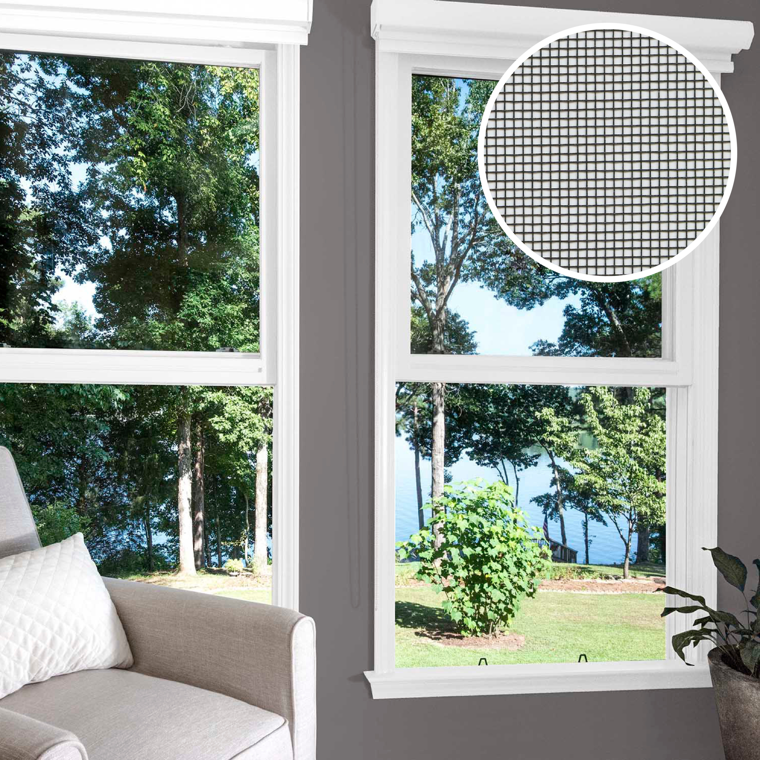 RiteScreen offers premium mesh options. Reduce the heat in your home, cut down on the sun's glare, block allergens like pollen, and more!